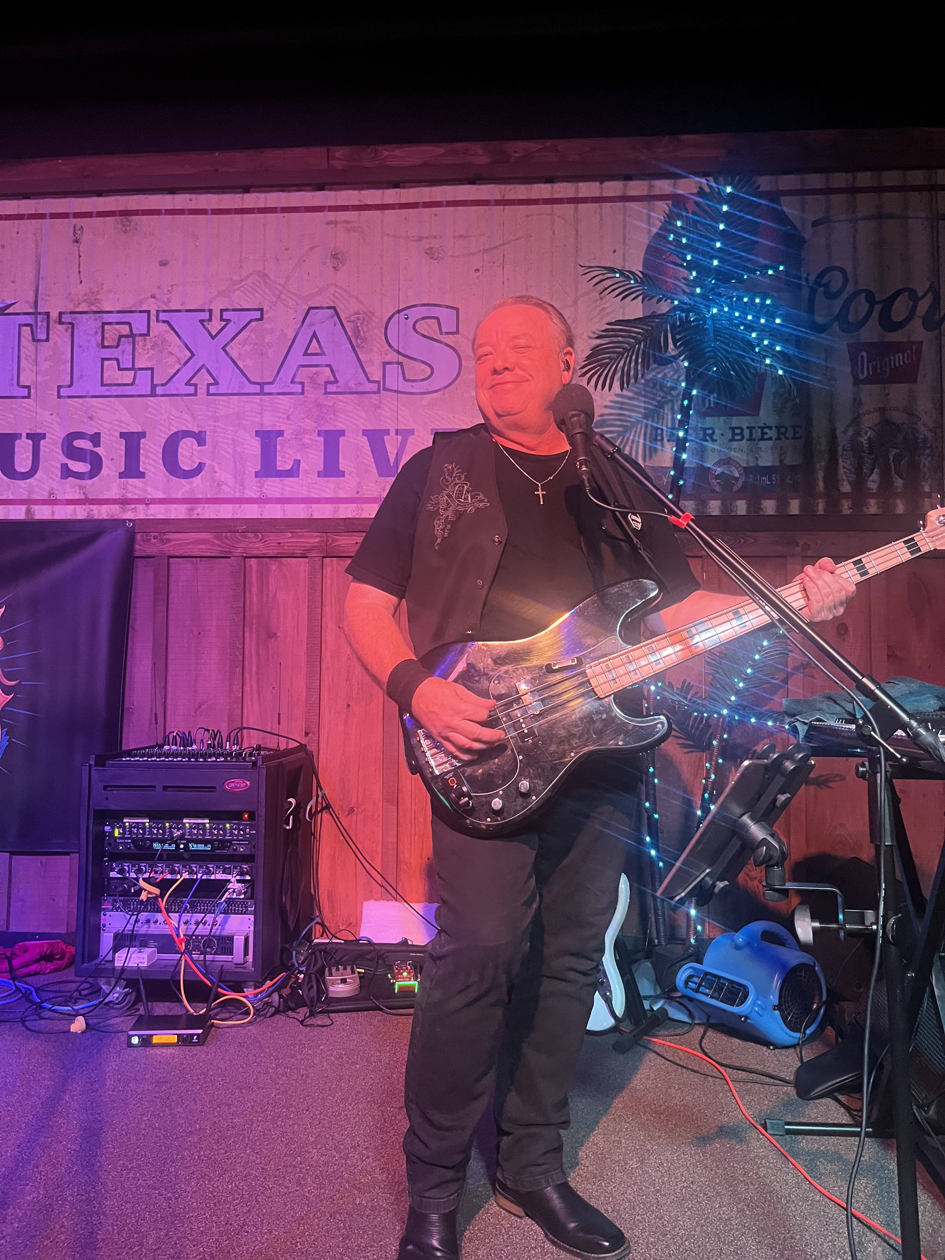 River Cats bassist G performing at Little Texas in 2025