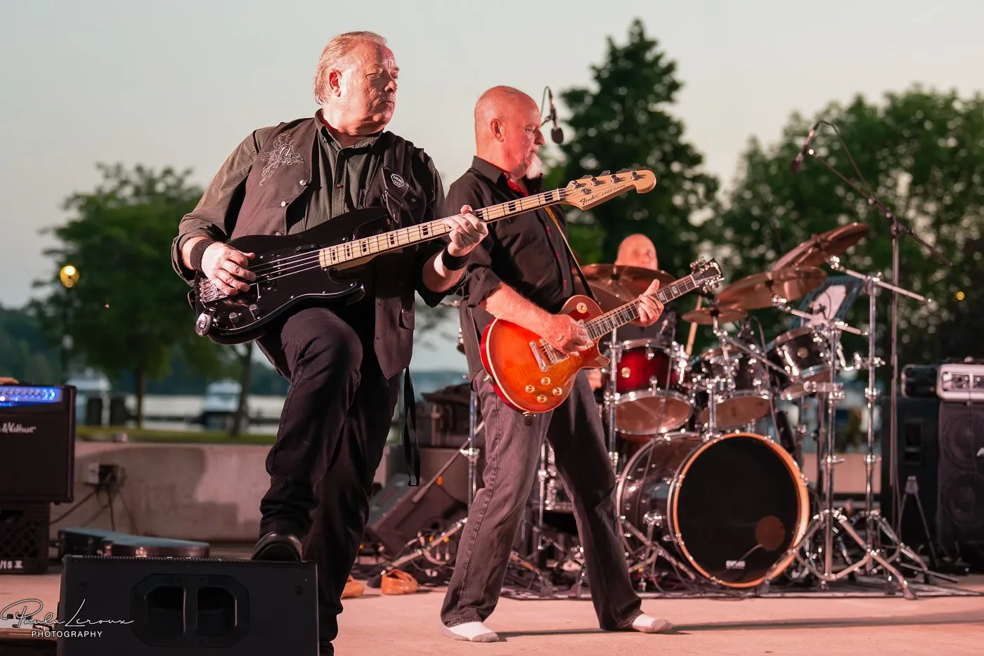 River Cats band members G, Dave, and Greg performing at Kingston Music Series