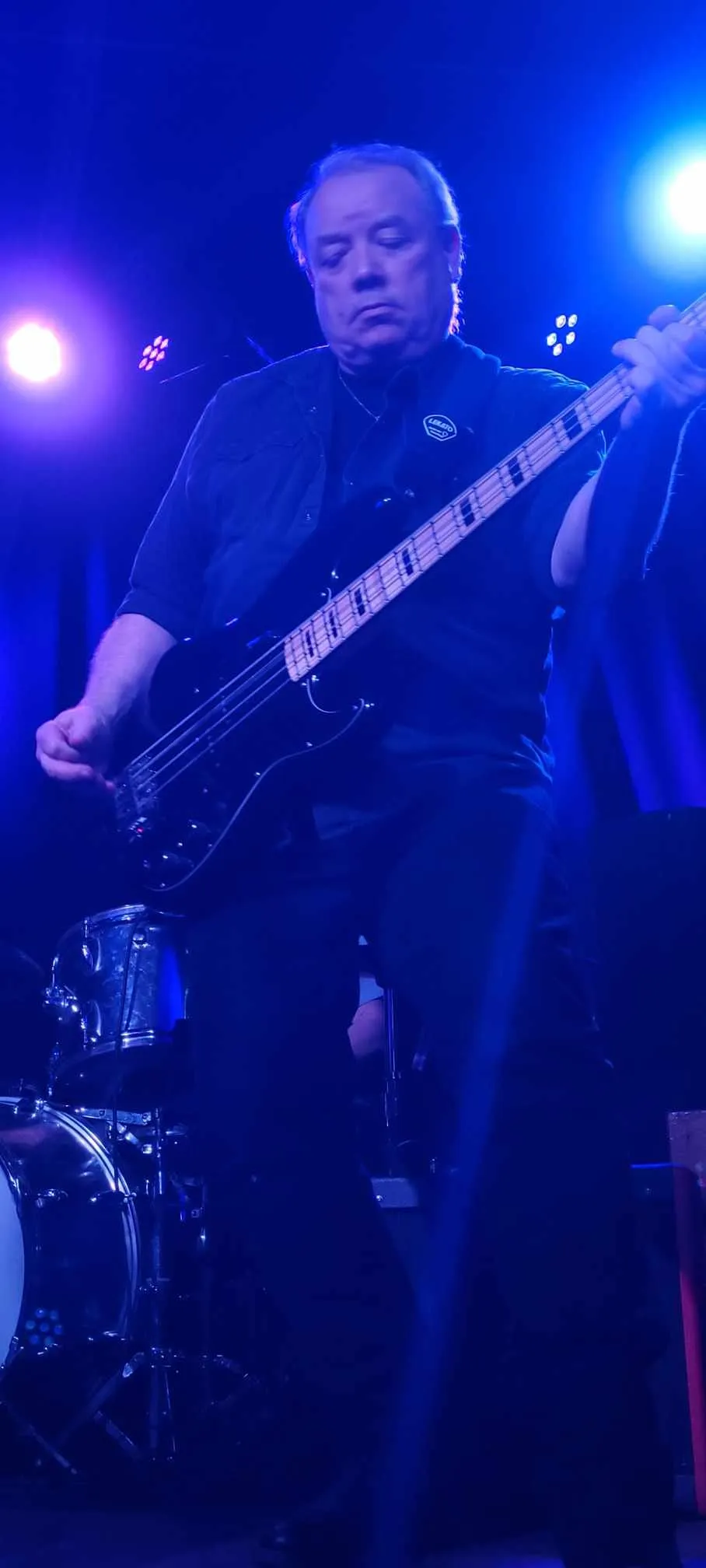 G from River Cats band playing bass at Blu Martini Kingston 2024