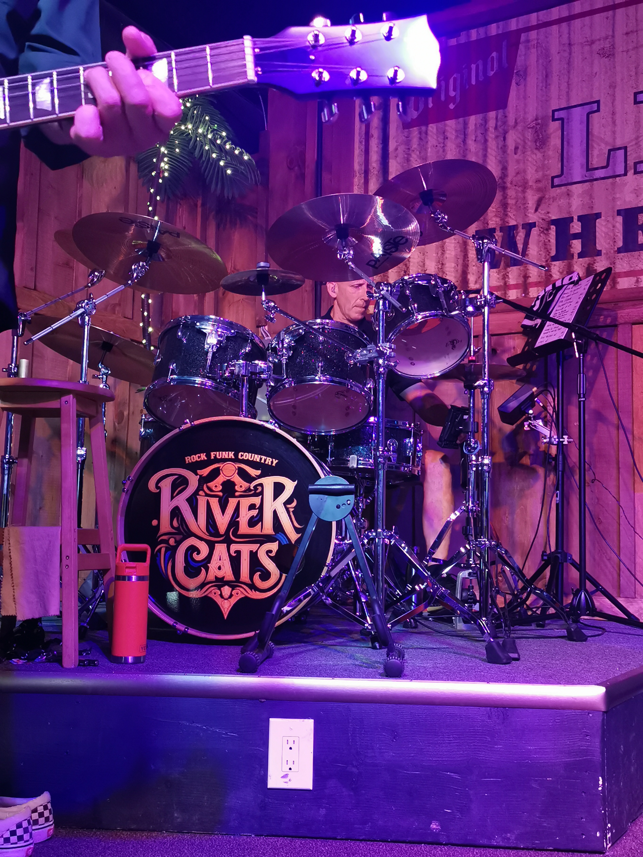 River Cats Drummer Greg Performing at Little Texas 2025 River Cats drummer Greg on stage at Little Texas in 2025