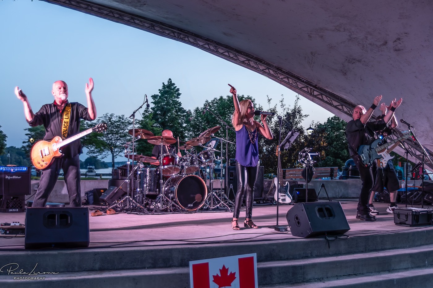 River Cats band performing at Kingston Music Series outdoor music festival