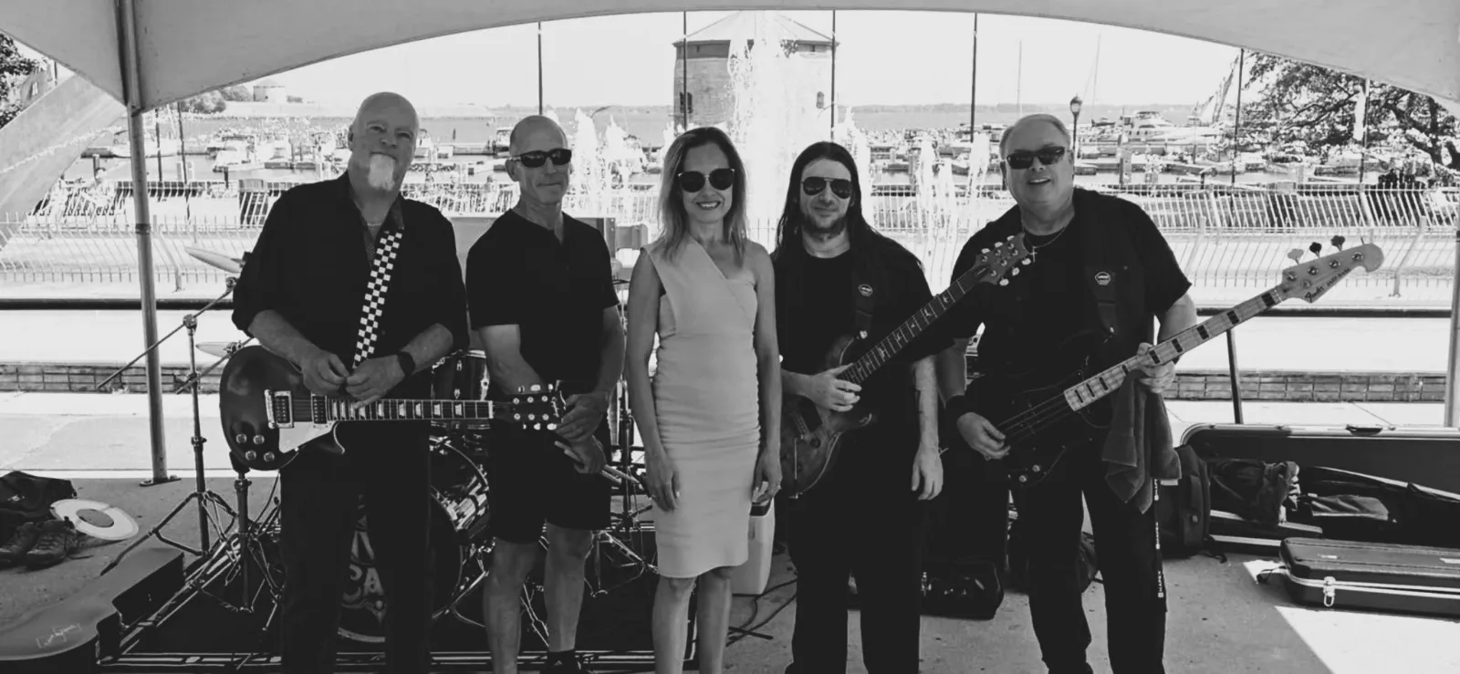 River Cats band on stage in Downtown Kingston