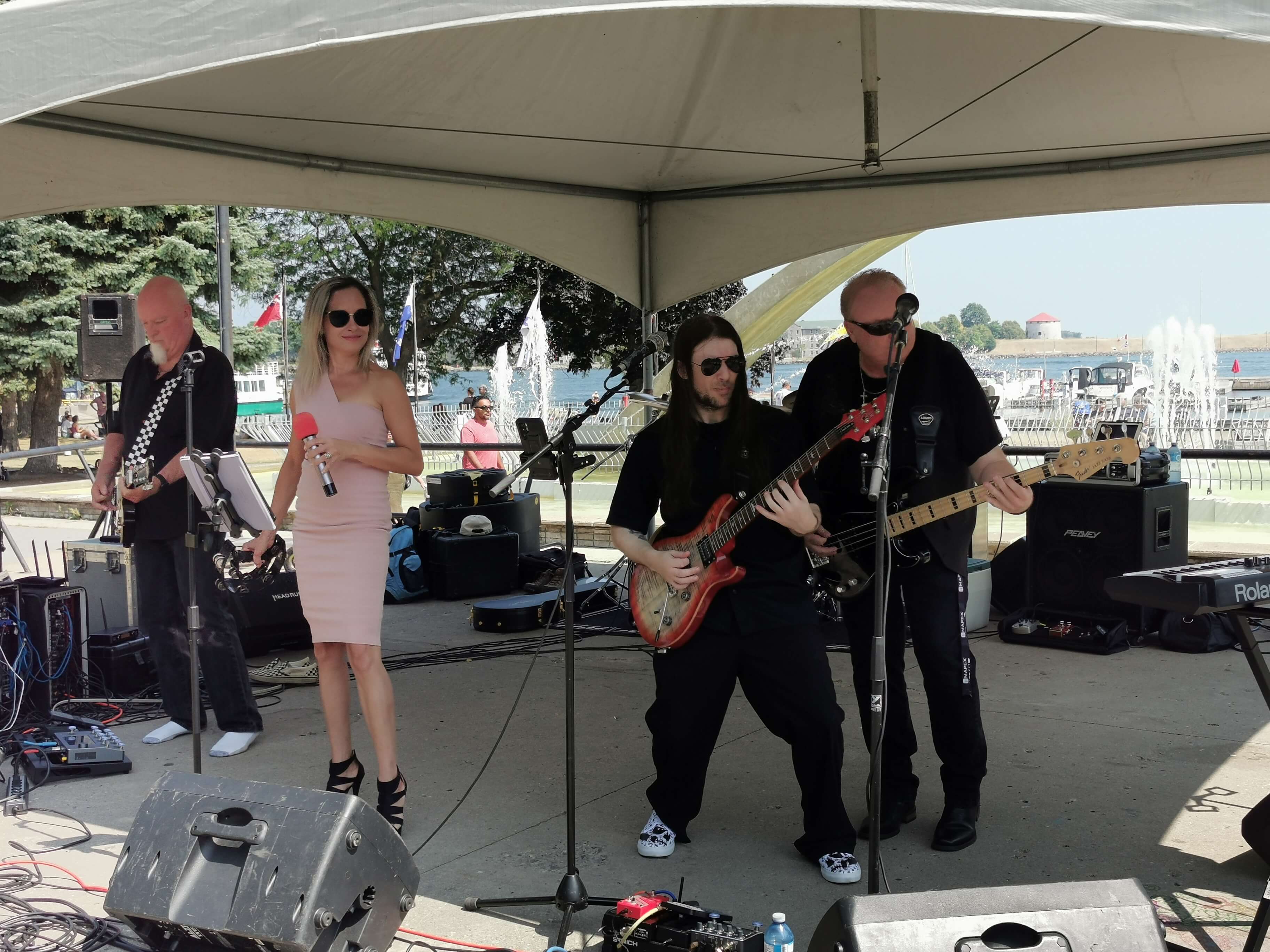 River Cats country rock band performing live in Downtown Kingston 2025