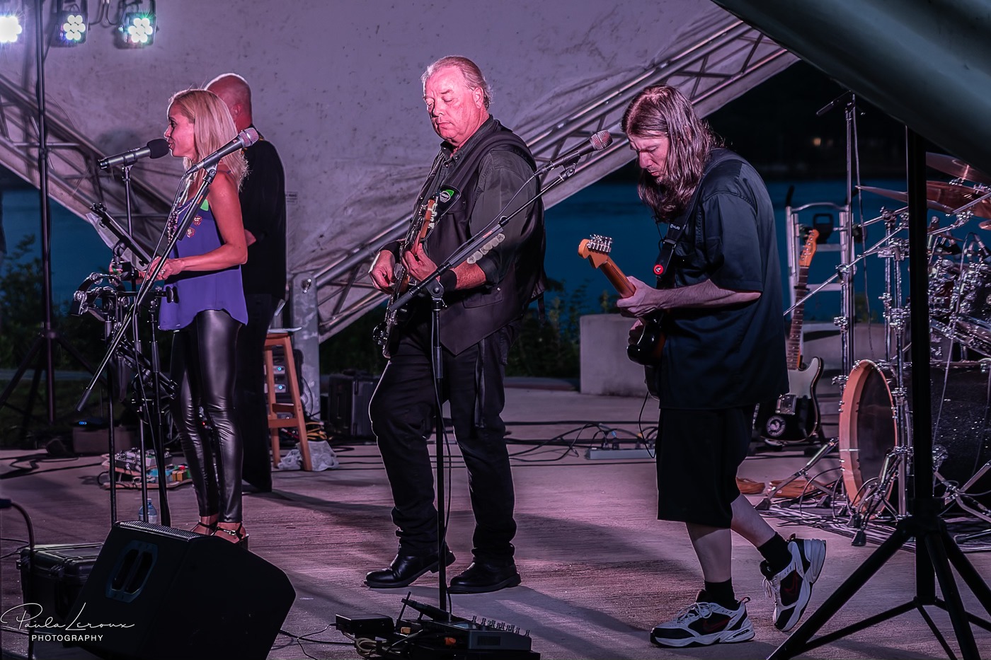 River Cats Rocking Kingston Music Series River Cats band rocking the stage at Kingston Music Series outdoor festival