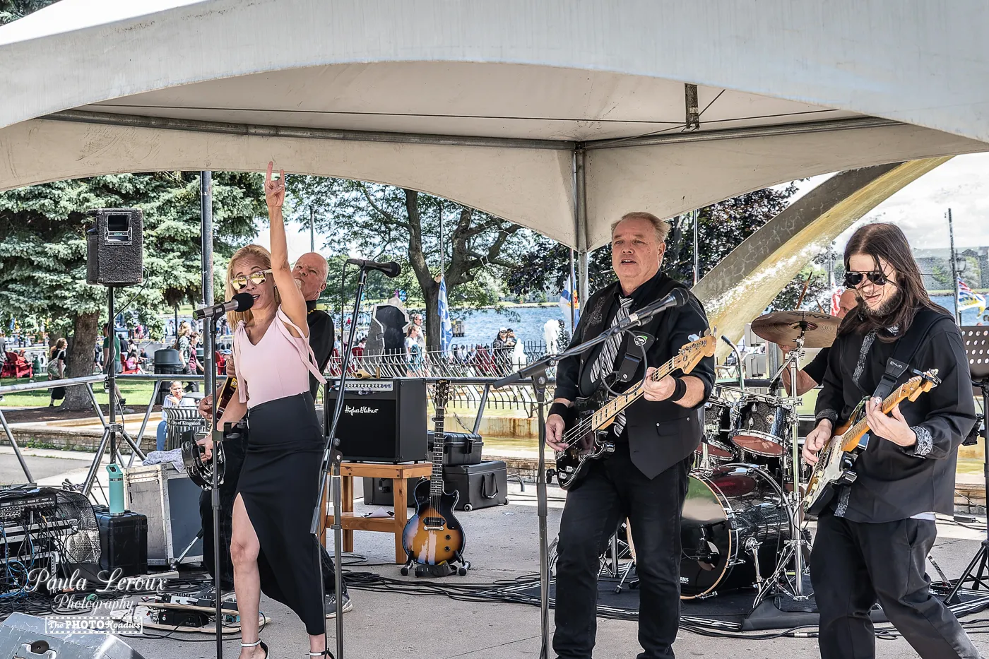 River Cats band performing live in Downtown Kingston 2024