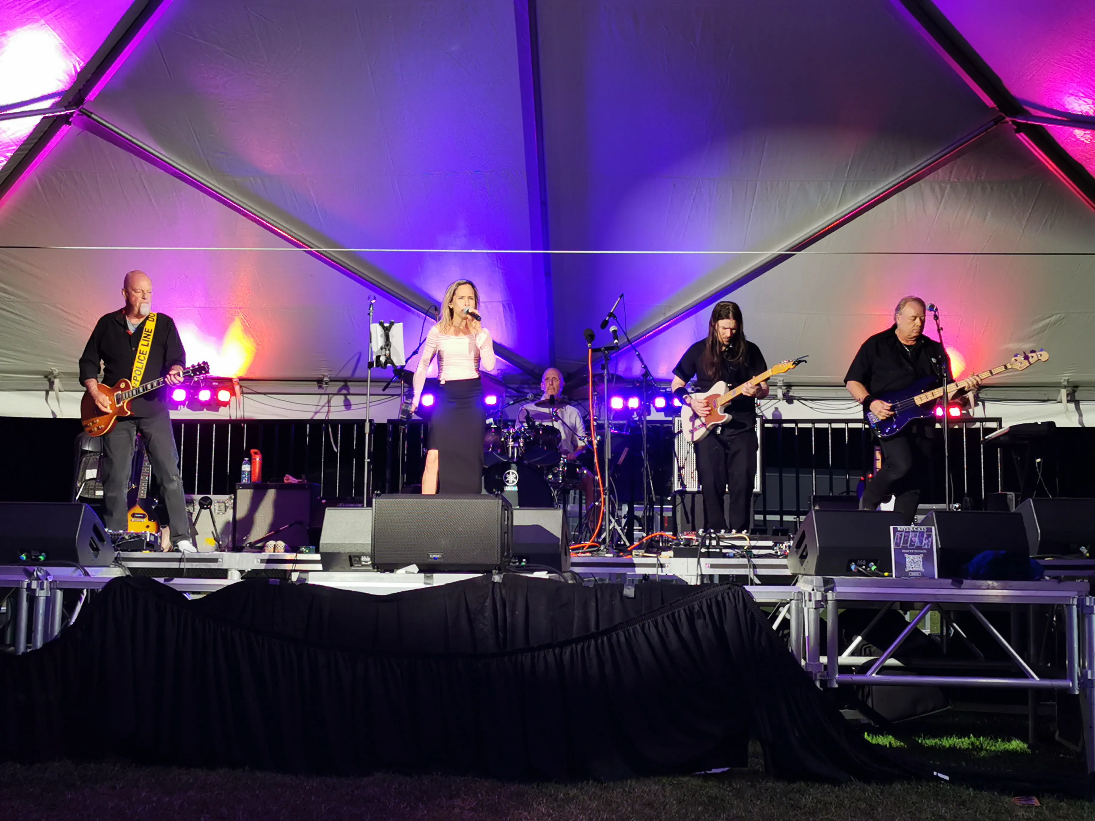 Outdoor summer festival stage in the Thousand Islands region of Ontario