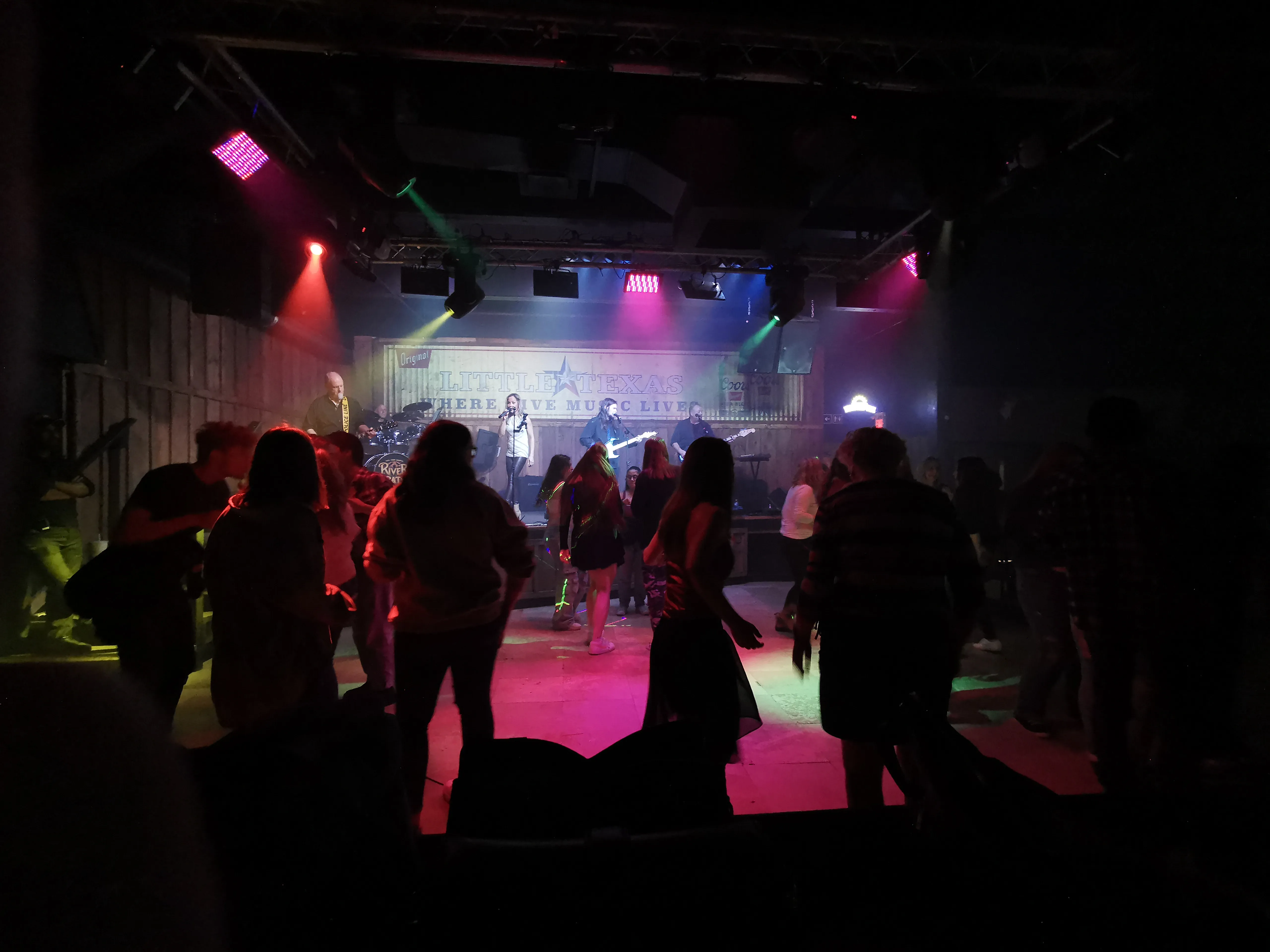 River Cats memorable performance at Little Texas Belleville with professional stage setup and engaged audience