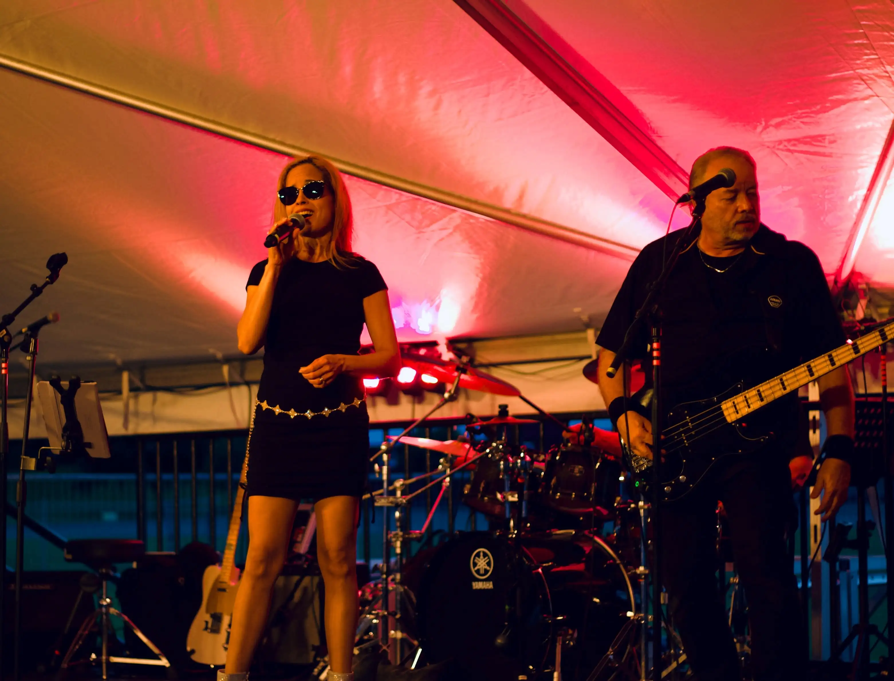 River Cats performing live at 1000 Islands Ribfest in Gananoque Ontario with festival crowd